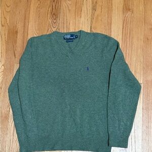 Ralph Lauren Olive V-Neck Sweater